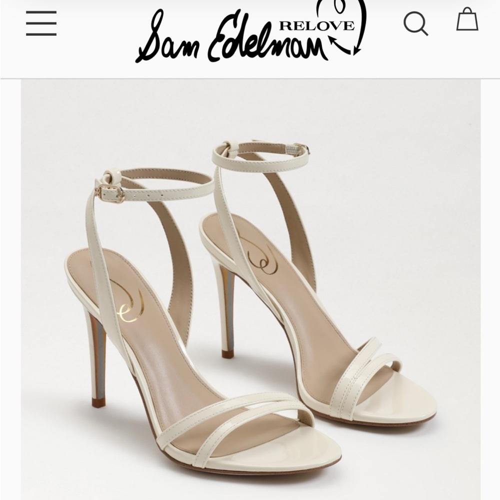 Sam Edelman Cream Strappy Heels